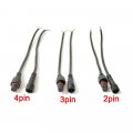 Gathertool 5pairs Black Wire 2pin 3pin 4pin Waterproof Ip68 Led Strip Connector Cable 0 3mm2 Male Female Connectors Size 5