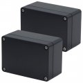 2 Pack Waterproof Junction Box Ip65 Abs Plastic Electrical Project Black Power Enclosure For Diy Electronic Projects 3 94 X 68 