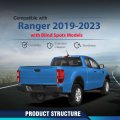 Led Tail Light Passenger Right Side For Ford Ranger 2019 2023 With Blind Spots Models Red Lens Brake Lamp Assembly Wiring
