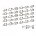 Cup Pulls Carbon Steel Shell Pull Handles Silvery For Dresser Kitchen Cabinet Drawer 3 19 Length 1 38 Width 30 Pack 
