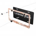 Foruidea Cute Welsh Corgi Having Matte Aluminum License Plate Frame With Black Screw Capsi 2pcs 2 Holes Licensess Frames Car