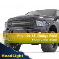 G-plus Headlights Assembly Compatible With 2009 2010 2011 2012 2013 2014 2015 2016 2017 2018 Ram 1500 2500 3500 Bumper Headlamp