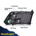 G-plus Headlights Assembly Compatible With 2009 2010 2011 2012 2013 2014 2015 2016 2017 2018 Ram 1500 2500 3500 Bumper Headlamp