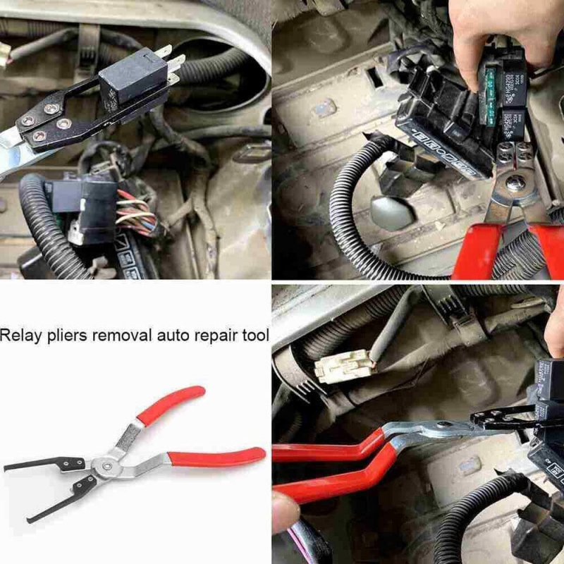 2pcs Automotive Relay Clamp Fuse Puller Car Vehicle Remover Pliers Clip Hand Tool