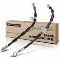 A-premium Front Driver And Passenger Side Brake Hydraulic Oil Hoses Compatible With Select Ford Models Fiesta 2011-2019 Replace