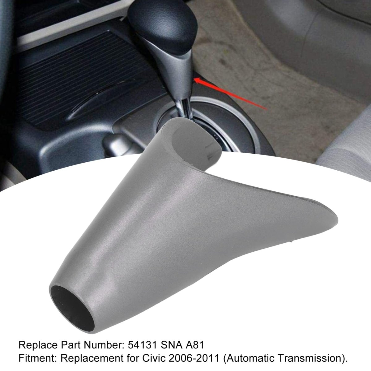 54131 Sna Gear Shift Head Cover Silver Automatic Handball Trim Replacement For 2006a 2011