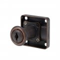 Drawer Cabinet Lock 18mm Diameter 32mm Length Cylinder Keyed Different Zinc Alloy Bronze 2pcs 