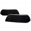 Tlaps 7422438371362 For 1987-1993 Ford Mustang Smoke Housing Headlights With Amber Reflector 1-piece Design 