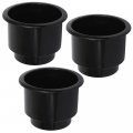 3 2-tiered Black Plastic Cup Holders For Pool And Poker Tables Decks Boats Trailers More 