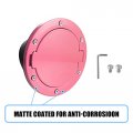 X Autohaux Pink Aluminum Alloy Abs Gas Fuel Filler Door Cover For Jeep Wrangler Jk Jku Sport Rubicon Sahara Unlimited 2007-2018