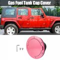 X Autohaux Pink Aluminum Alloy Abs Gas Fuel Filler Door Cover For Jeep Wrangler Jk Jku Sport Rubicon Sahara Unlimited 2007-2018