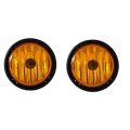 Fog Light Assembly Pair For Freightliner Columbia 2000 To 2008 Driver And Passenger Side Yellow Lens Halogen 12v 632497001 