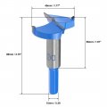 Uxcell Forstner Drill Bits 45mm Tungsten Carbide Wood Hole Saw Auger Opener Woodworking Hinge Drilling Boring Bit Cutter Blue