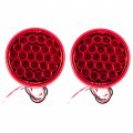 All Star Truck Parts 4 Inch Red 24 Led Round Stop Turn Tail Trailer Lights With 3 Wire Pigtail Plug Qty 2 