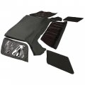 Hecasa Convertible Soft Top Compatible With 1998-2002 Isuzu Amigo Rodeo Zip Out Plastic Windows Black Sailcloth
