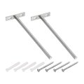 2pcs Floating Shelf Bracket 8 Inch Wall Mounting Blind Support Hidden For Wood Shelves Silver 