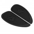 Aramox Tank Traction Pad Motorcycle Knees 2pcs Anti Slip Pad Gas Fuel Stickers Protector For Retro Black