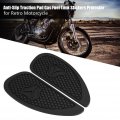 Aramox Tank Traction Pad Motorcycle Knees 2pcs Anti Slip Pad Gas Fuel Stickers Protector For Retro Black