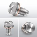 M12x1 75 Stainless Steel Magnetic Engine Oil Drain Plug With Copper Replacement For Gmc Chevrolet Buick Cadillac