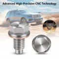 M12x1 75 Stainless Steel Magnetic Engine Oil Drain Plug With Copper Replacement For Gmc Chevrolet Buick Cadillac