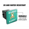 Wanna Hang Want Sloth Funny Humor Tow Trailer Hitch Cover Plug Insert
