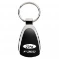 Au-tomotive Gold Tear Drop Metal Key Ring For Ford F-350 Black