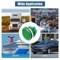Uxcell 22 Mm Momentary Push Button Switch Metal Round Start Spst 1no Ac 250v Green