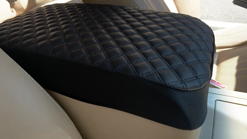 Center Console Lid Armrest Cover For Toyota Tundra Pickup 2014 To 2021 Black Synthetic Leather Box Protector Accessories