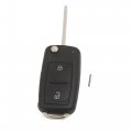 Uxcell Car Replacement Uncut Blade Flip Fob Remote Key Case For Vw Transporter Polo Golf 2 Button Black 