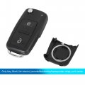 Uxcell Car Replacement Uncut Blade Flip Fob Remote Key Case For Vw Transporter Polo Golf 2 Button Black