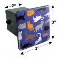 Crazy Cat Pattern Tow Trailer Hitch Cover Plug Insert