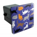 Crazy Cat Pattern Tow Trailer Hitch Cover Plug Insert