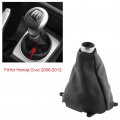 Estink Gear Shift Boot Manual Gaiter Cover With Soft Pu Leather As Replacement For Honda Civic 2006-2012 Black