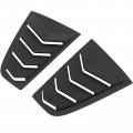 Ocpty Rear Window Louvers Compatible With 2003-2008 For Nissan 350z Abs Racing Quarter Matte Black