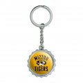 University Of Missouri Tigers Keychain Chrome Plated Metal Pop Cap Bottle Opener