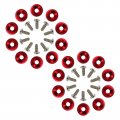 20pcs M6x15mm Fender Bumper Washer Bolt Engine Bay Screw Kit For Toyota Quick Release Corolla Camry Mr2 Mrs Supra Celica Red