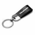 Ipick Image For Jeep Renegade Black Real Leather Loop Strap Chrome Metal Key Chain Keychain Official Licensed