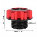 X Autohaux Red Aluminum Alloy Gas Engine Oil Filler Cap Plug Cover For Toyota Reiz Camry Highlander Crown Corolla