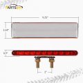 Partsam Pair Of 9-1 4 L Red Amber Led Double Face Truck Semi Trailer Light Bars Chrome Plastic Dual Function Marker And Turn
