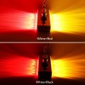 Partsam Pair Of 9-1 4 L Red Amber Led Double Face Truck Semi Trailer Light Bars Chrome Plastic Dual Function Marker And Turn