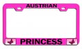 Austrian Princess Girly Pn Steel Auto Suv License Plate Frame Tag Holder