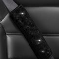 Spanice 4 Packs Crystal Diamond Seat Belt Shoulder Pads Bling Car Safety Covers Sparkly Auto Decoration Accessories For Women