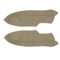 Pair Synthetic Leather Car Front Door Panels Armrest Cover Beige For Honda Civic 2006-2011 Sedan 