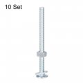 Uxcell 1 4-20 X 3-1 2 Square Neck Carriage Bolts With Nuts Washers Carbon Steel Coach Bolt Screws 10 Set