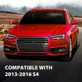 G-plus Fog Light Lamp Chrome Cover Bezel Compatible With Audi A4 S-line S4 2013-2015 Only Fit For Bumpers Not Standard Left