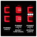 Acanii For 2016-2023 Toyota Tacoma Full Led Tube Tail Lights Brake Lamps Red Clear Pair Driver Passenger Side