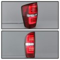 Acanii For 2016-2023 Toyota Tacoma Full Led Tube Tail Lights Brake Lamps Red Clear Pair Driver Passenger Side