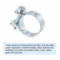 Uxcell 19-21mm Mini Fuel Injection Hose Clamp Zinc Plated Steel Line 20pcs