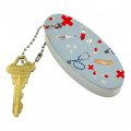 Graphics More Nurse Doctor Pattern Healthcare Stethoscope Thermometer Floating Keychain Oval Foam Fishing Boat Buoy Key Float