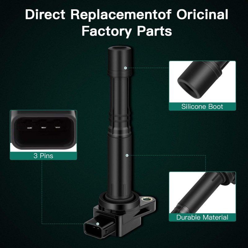 Ignition Coil Coils Pack Fits For Acura Tsx 2 4l004-2008 Rdx 2 3l 2007-2012 Uf417 5c1440 E897 Set Of 4